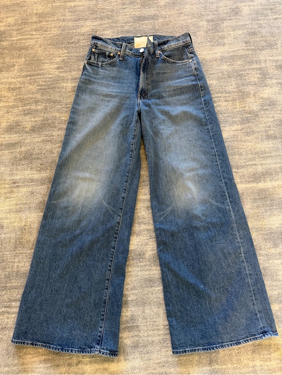 MOTHER Denim - MOTHER Wide-Leg Denim Jeans - Medium Blue Wash